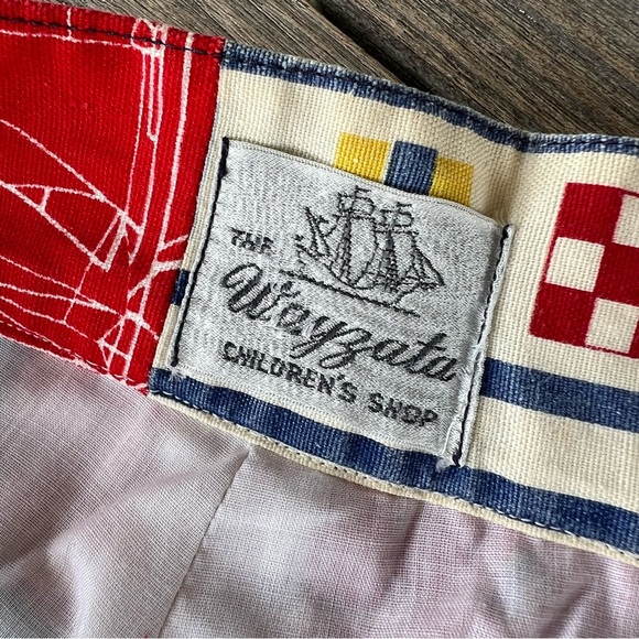 Vintage 50s 60s Patchwork Nautical High Waist Maxi Skirt Patriotic Sailing Med - Picture 11 of 15